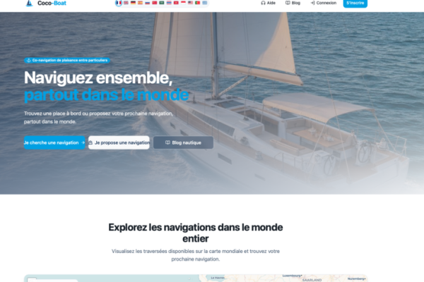 Coco-Boat, a co-sailing platform for sailing anywhere in the world