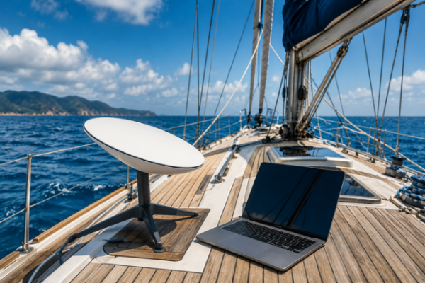 Study / Satellite Internet for Boats: What Networks Are Behind Starlink, OneWeb, and Inmarsat?