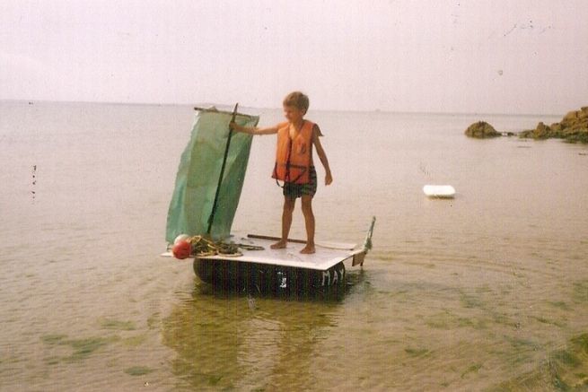 A raft made entirely from recycled materials?the source of my first memory of the ocean