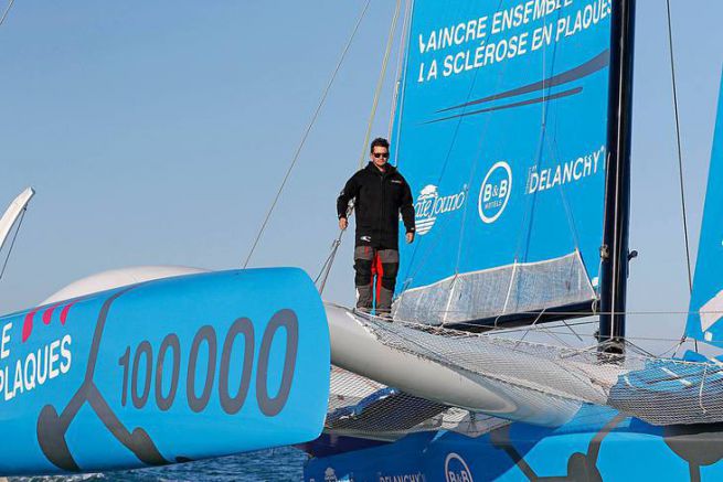 Thibaut Vauchel-Camus is the skipper of the Multi50 Solidaires En Peloton - ARSEP and co-founder with Victorien Erussard of the Dfi Voile Solidaires En Peloton. He first made his debut in Hobbie Cat 16 before joining the Ple France Espoir in Tornado at the Ecole Nationale de Voile before joining Yvan Bourgnon's Team Ocan and then helping his friend Fred Duthil. Great sailing figures who made him want to launch himself.