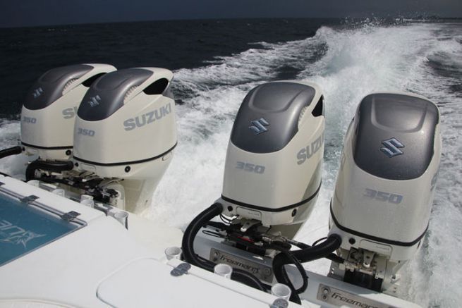 At over 60 knots off Miami with the Suzuki DF350A