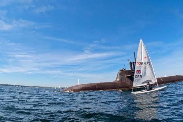 The submarine crossed the ILCA starting area