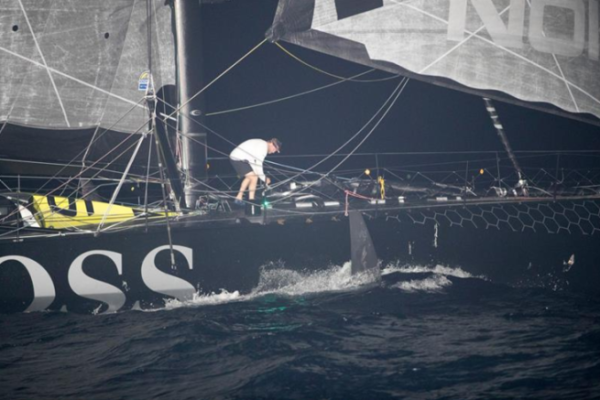 Alex Thomson, after running aground while in the lead