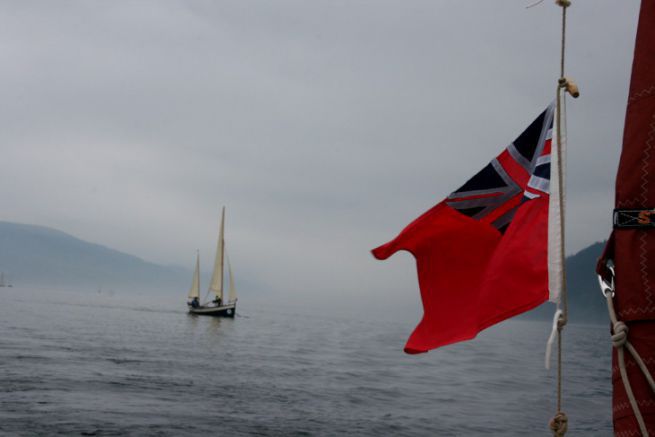 Rowing in the mist on Loch Ness during SailCaledonia 2018