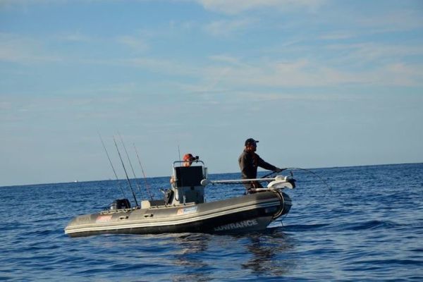 Fishing from a RIB at Sea