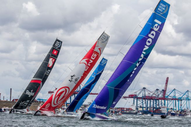 Start of the 11th leg of the Volvo Ocean Race 2018