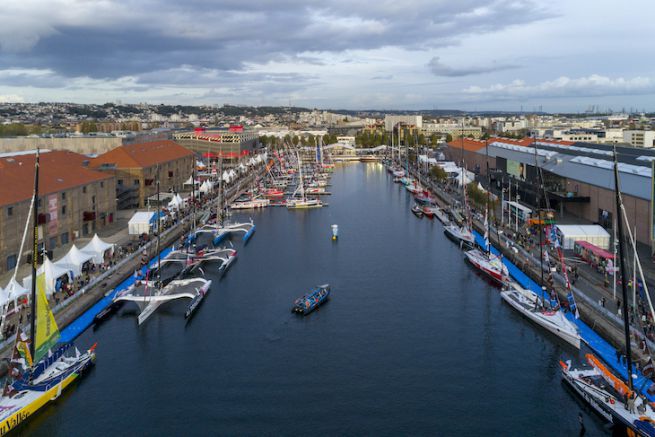 The Paul Vatime basin in Le Havre before the start of the Transat Jacques Vabre