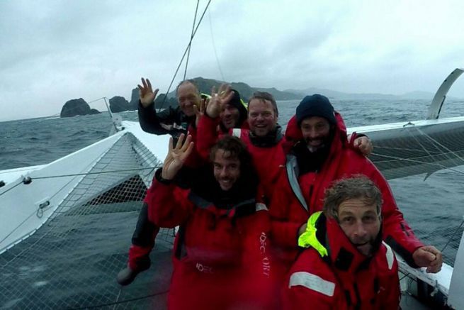 The Idec Sport crew at Cape Horn