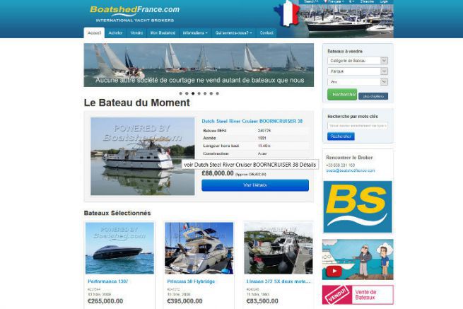Boatshed, used pleasure boat brokerage site