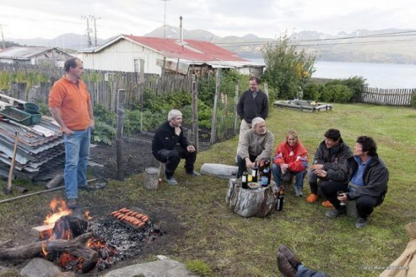 Asado in front of the Beagle Channel, with Jean Le Cam, Vincent Riou and Isabelle Autissier